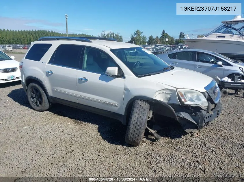 2007 GMC Acadia Slt-1 VIN: 1GKER23707J158217 Lot: 40544720