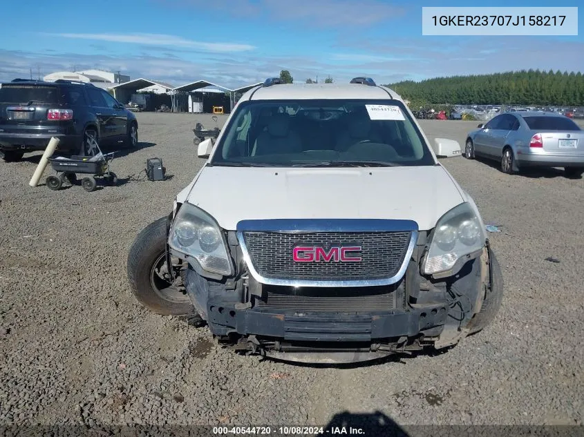 2007 GMC Acadia Slt-1 VIN: 1GKER23707J158217 Lot: 40544720