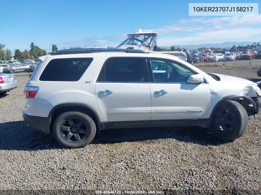 2007 GMC Acadia Slt-1 VIN: 1GKER23707J158217 Lot: 40544720