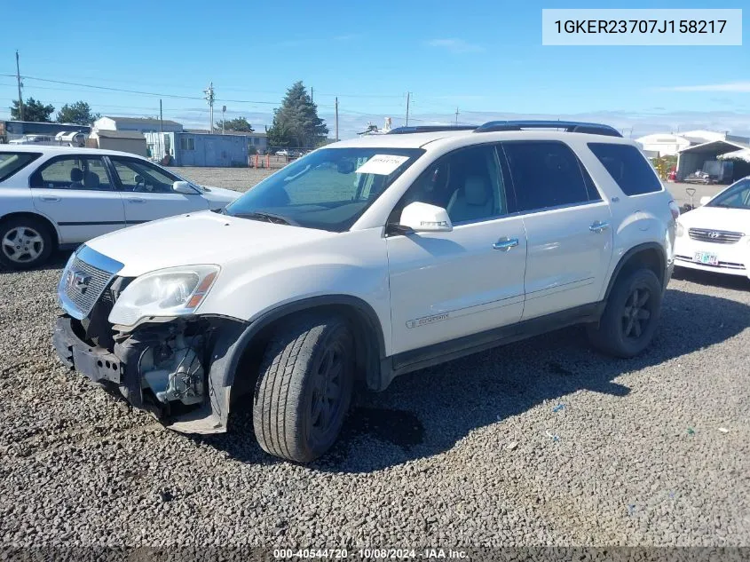 2007 GMC Acadia Slt-1 VIN: 1GKER23707J158217 Lot: 40544720