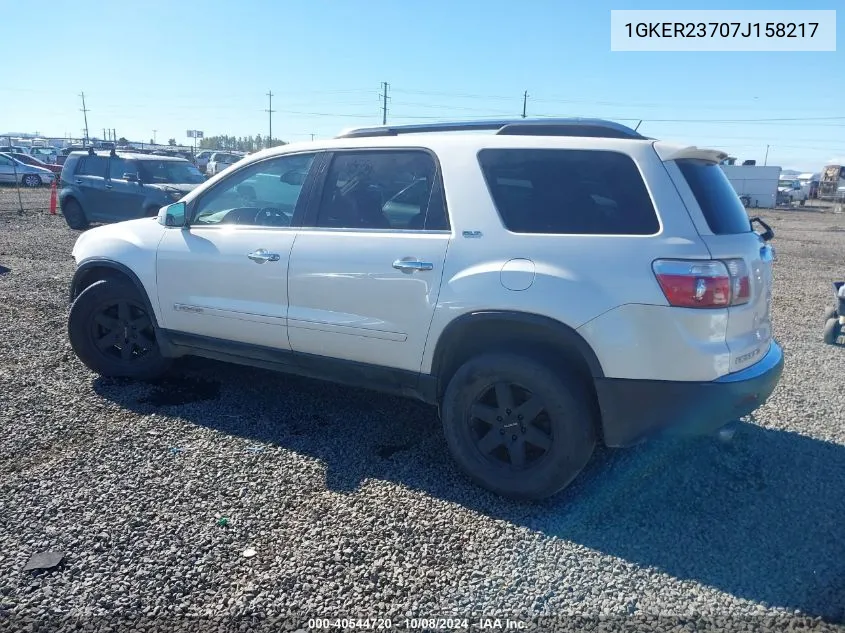 2007 GMC Acadia Slt-1 VIN: 1GKER23707J158217 Lot: 40544720