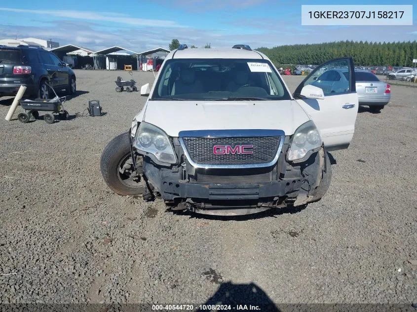 2007 GMC Acadia Slt-1 VIN: 1GKER23707J158217 Lot: 40544720