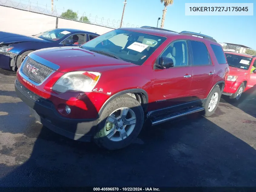 2007 GMC Acadia Sle-1 VIN: 1GKER13727J175045 Lot: 40596570