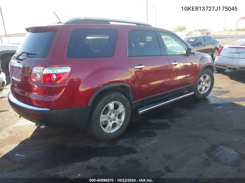 2007 GMC Acadia Sle-1 VIN: 1GKER13727J175045 Lot: 40596570