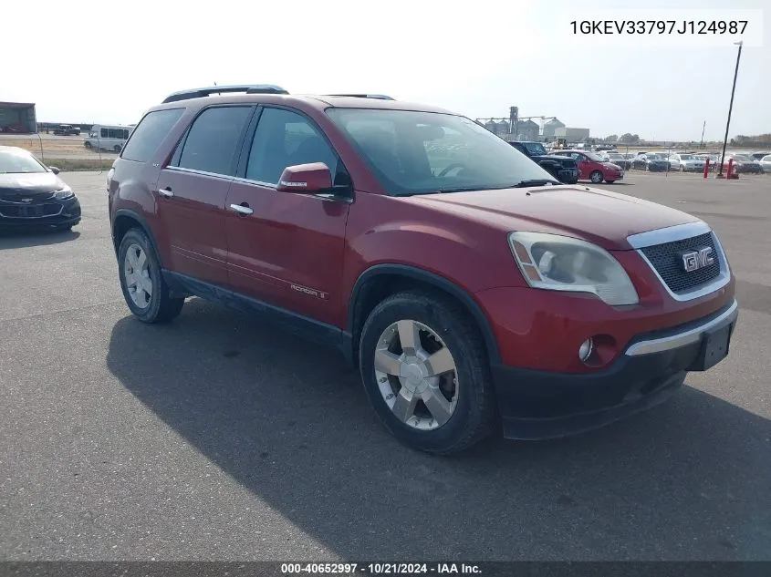 2007 GMC Acadia Slt-1 VIN: 1GKEV33797J124987 Lot: 40652997