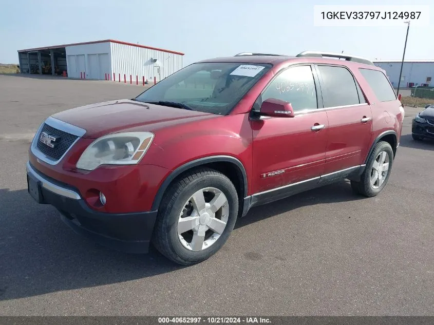 2007 GMC Acadia Slt-1 VIN: 1GKEV33797J124987 Lot: 40652997