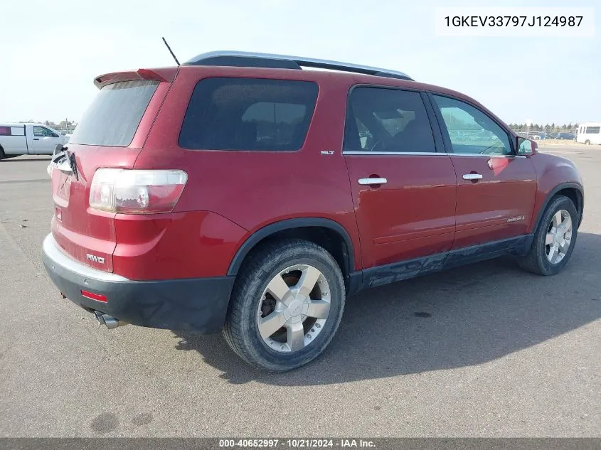 1GKEV33797J124987 2007 GMC Acadia Slt-1