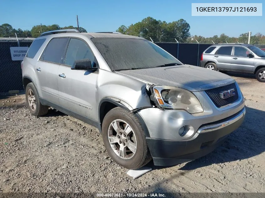 2007 GMC Acadia Sle-1 VIN: 1GKER13797J121693 Lot: 40673631