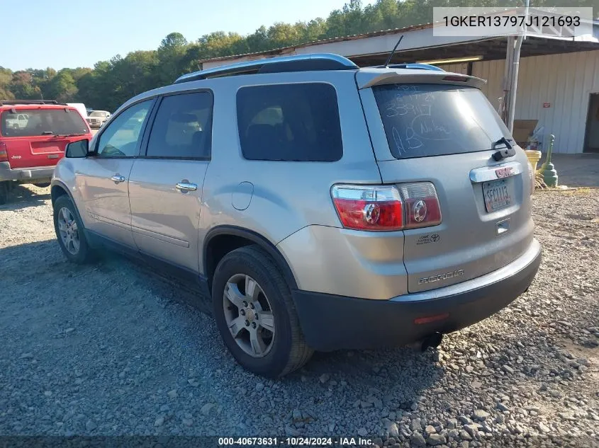 2007 GMC Acadia Sle-1 VIN: 1GKER13797J121693 Lot: 40673631