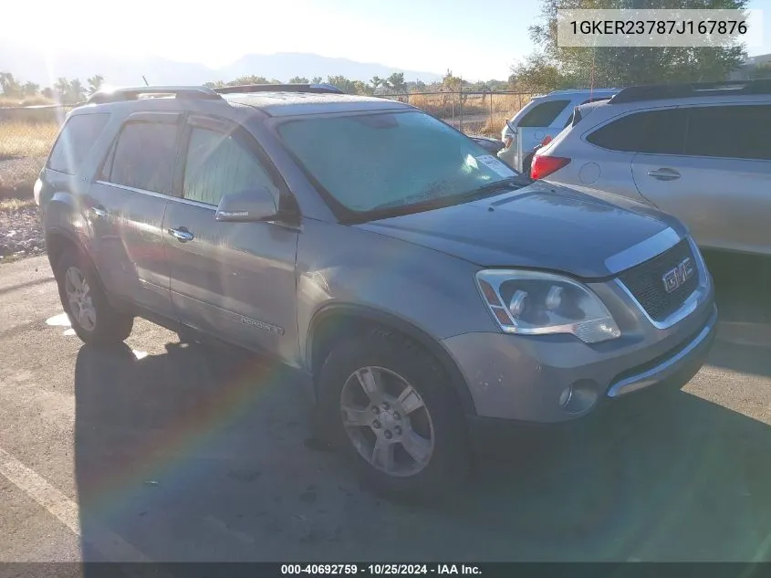 2007 GMC Acadia Slt-1 VIN: 1GKER23787J167876 Lot: 40692759