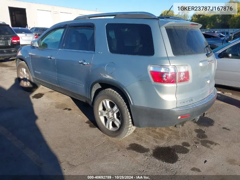 2007 GMC Acadia Slt-1 VIN: 1GKER23787J167876 Lot: 40692759