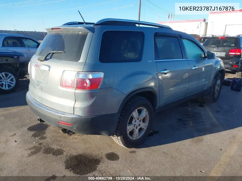 2007 GMC Acadia Slt-1 VIN: 1GKER23787J167876 Lot: 40692759