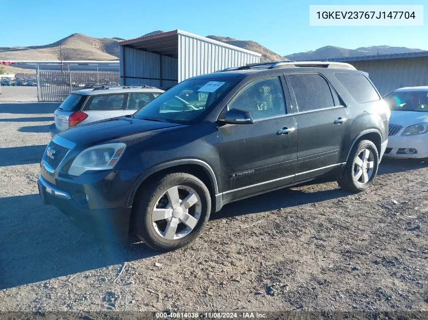 2007 GMC Acadia Slt-1 VIN: 1GKEV23767J147704 Lot: 40814038