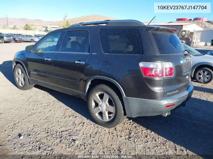 2007 GMC Acadia Slt-1 VIN: 1GKEV23767J147704 Lot: 40814038