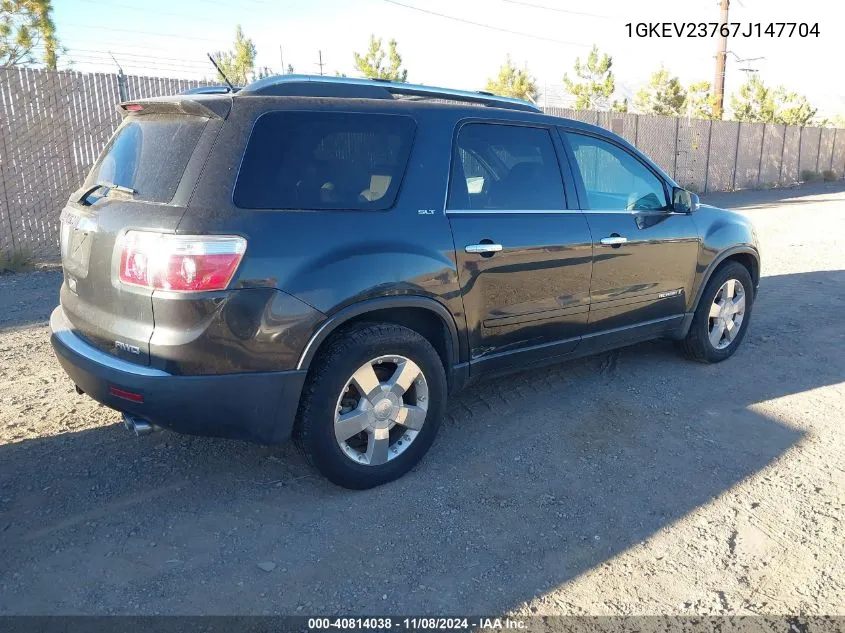 2007 GMC Acadia Slt-1 VIN: 1GKEV23767J147704 Lot: 40814038