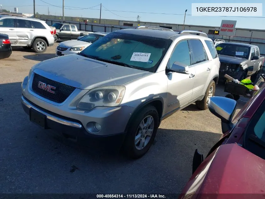 1GKER23787J106978 2007 GMC Acadia Slt-1