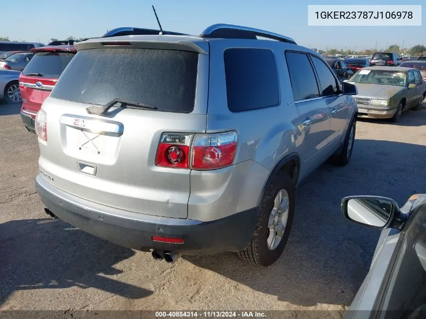 1GKER23787J106978 2007 GMC Acadia Slt-1