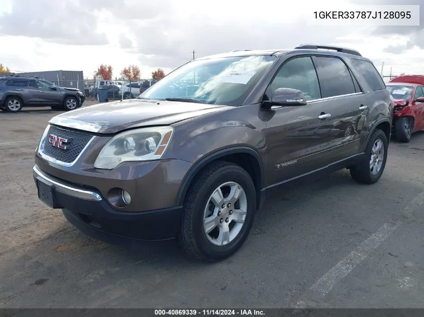 2007 GMC Acadia Slt-1 VIN: 1GKER33787J128095 Lot: 40869339