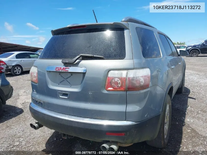 2008 GMC Acadia Slt-1 VIN: 1GKER23718J113272 Lot: 39779772