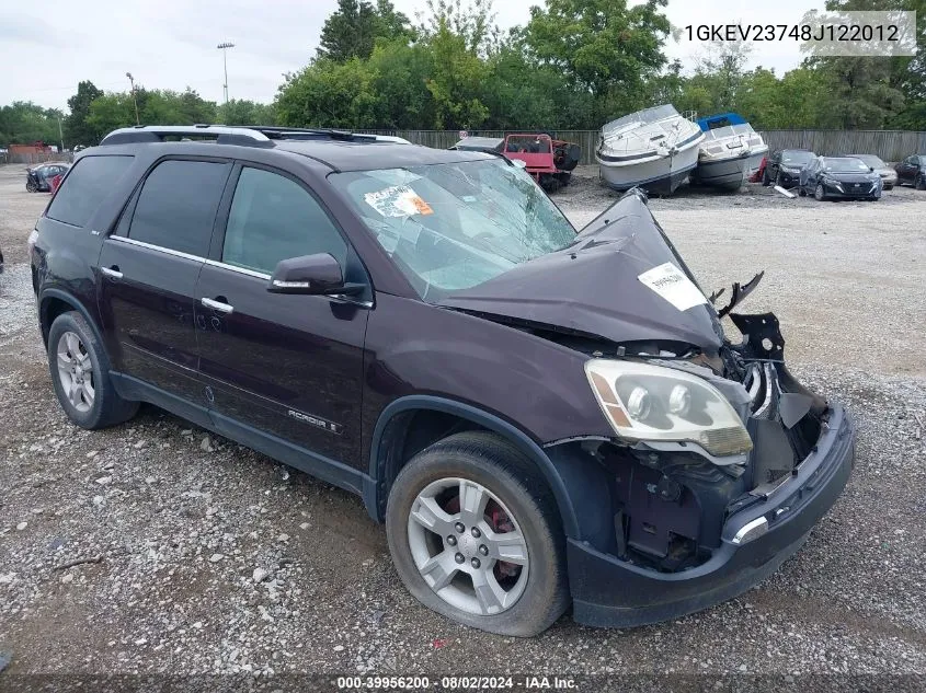 2008 GMC Acadia VIN: 1GKEV23748J122012 Lot: 39956200