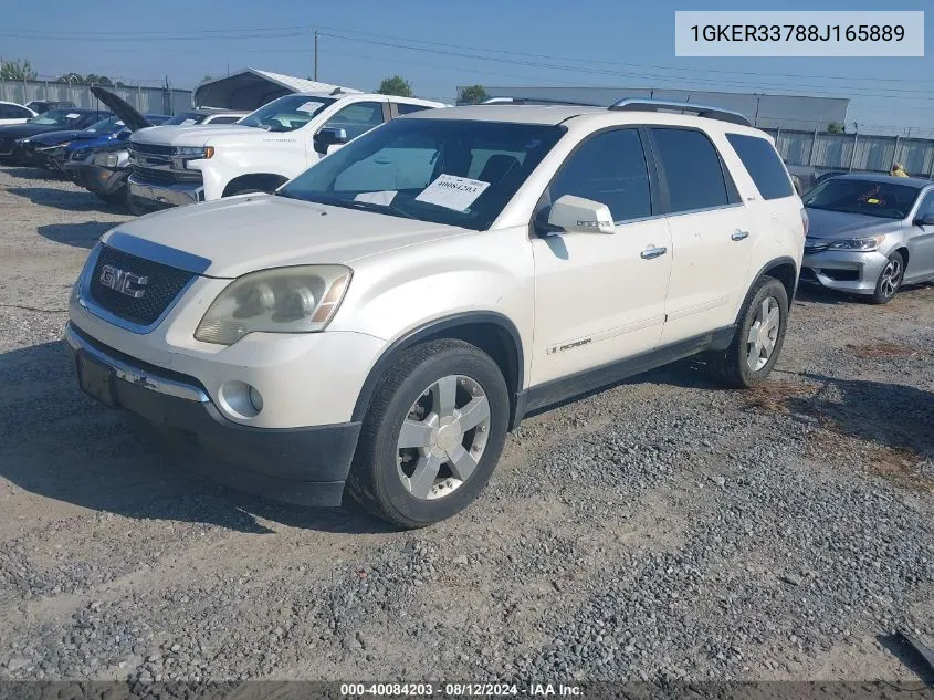 2008 GMC Acadia Slt-2 VIN: 1GKER33788J165889 Lot: 40084203