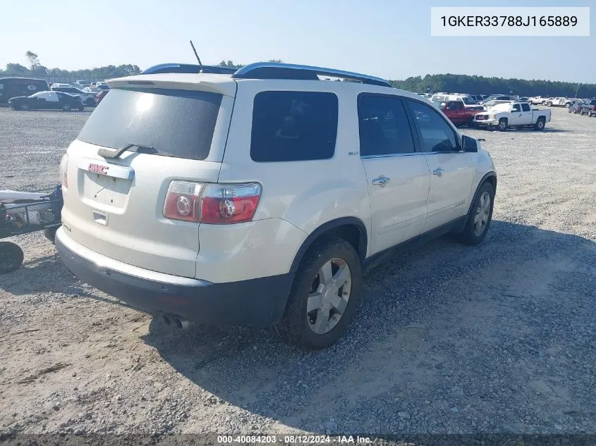 2008 GMC Acadia Slt-2 VIN: 1GKER33788J165889 Lot: 40084203