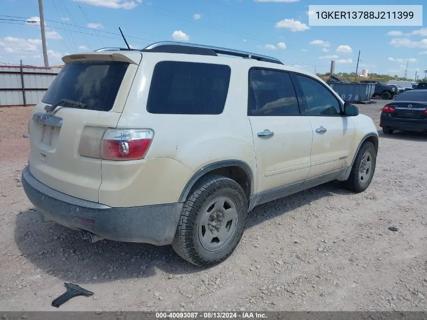 1GKER13788J211399 2008 GMC Acadia Sle-1