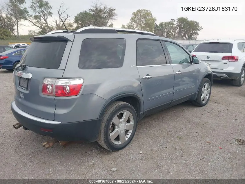 2008 GMC Acadia Slt-1 VIN: 1GKER23728J183170 Lot: 40167802