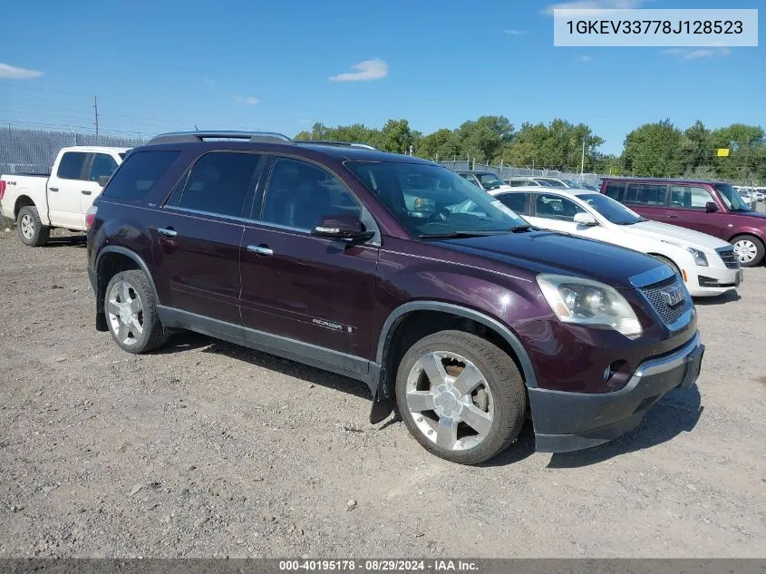 2008 GMC Acadia Slt-2 VIN: 1GKEV33778J128523 Lot: 40195178