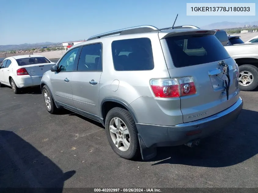 1GKER13778J180033 2008 GMC Acadia Sle-1