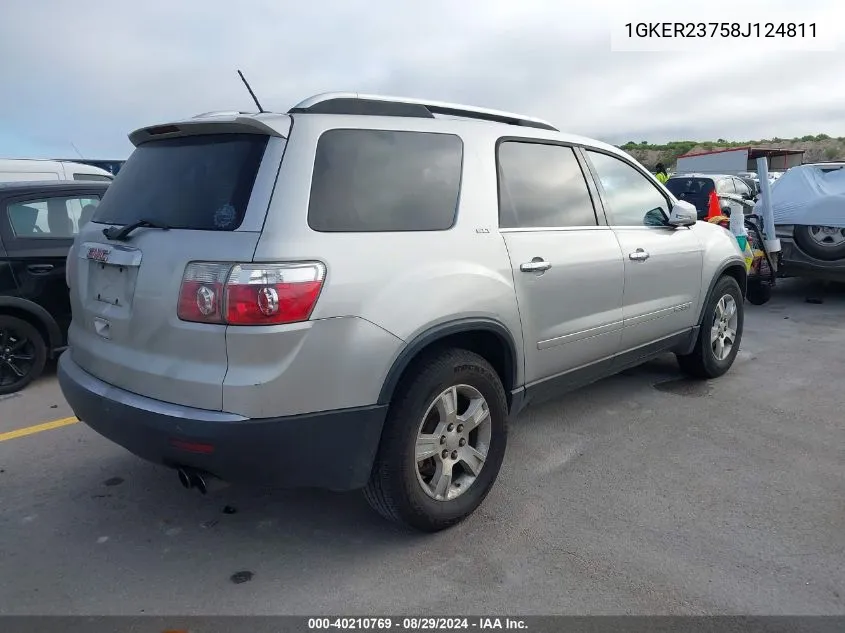 2008 GMC Acadia Slt-1 VIN: 1GKER23758J124811 Lot: 40210769