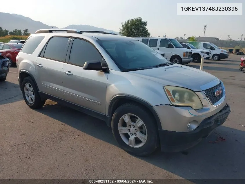 1GKEV13748J230396 2008 GMC Acadia Sle