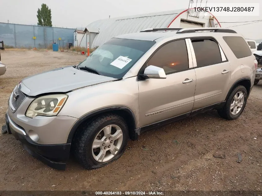 2008 GMC Acadia Sle-1 VIN: 1GKEV13748J280487 Lot: 40264183