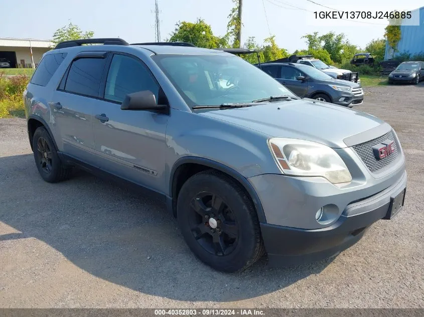 2008 GMC Acadia Sle VIN: 1GKEV13708J246885 Lot: 40352803