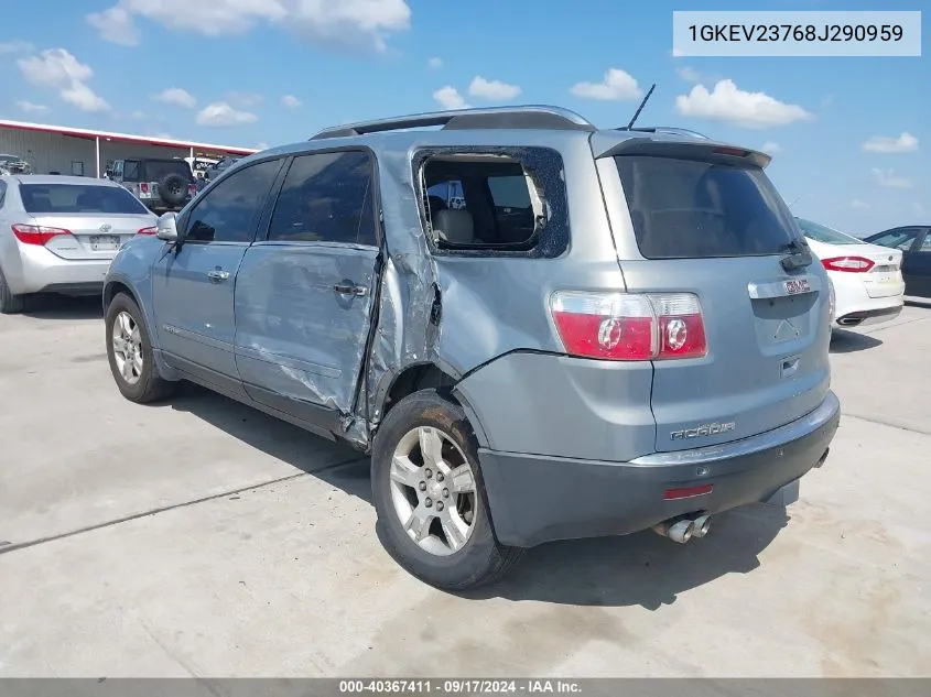 2008 GMC Acadia Slt-1 VIN: 1GKEV23768J290959 Lot: 40367411