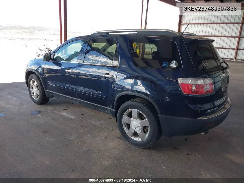 2008 GMC Acadia Slt-1 VIN: 1GKEV23748J307838 Lot: 40374899