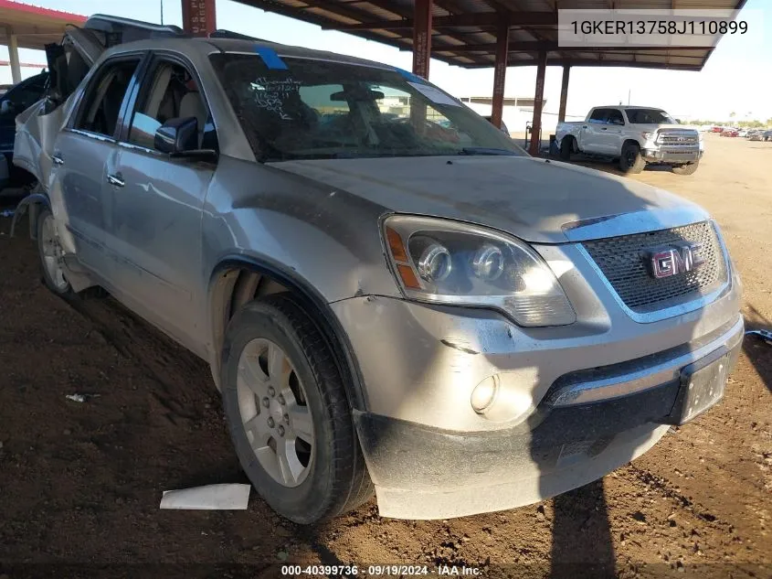 2008 GMC Acadia Sle-1 VIN: 1GKER13758J110899 Lot: 40399736