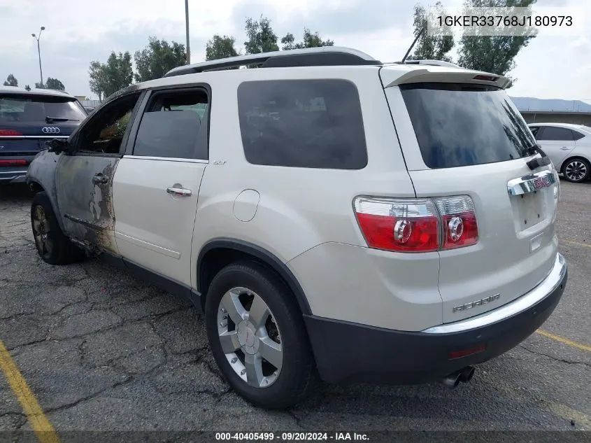 2008 GMC Acadia Slt-2 VIN: 1GKER33768J180973 Lot: 40405499