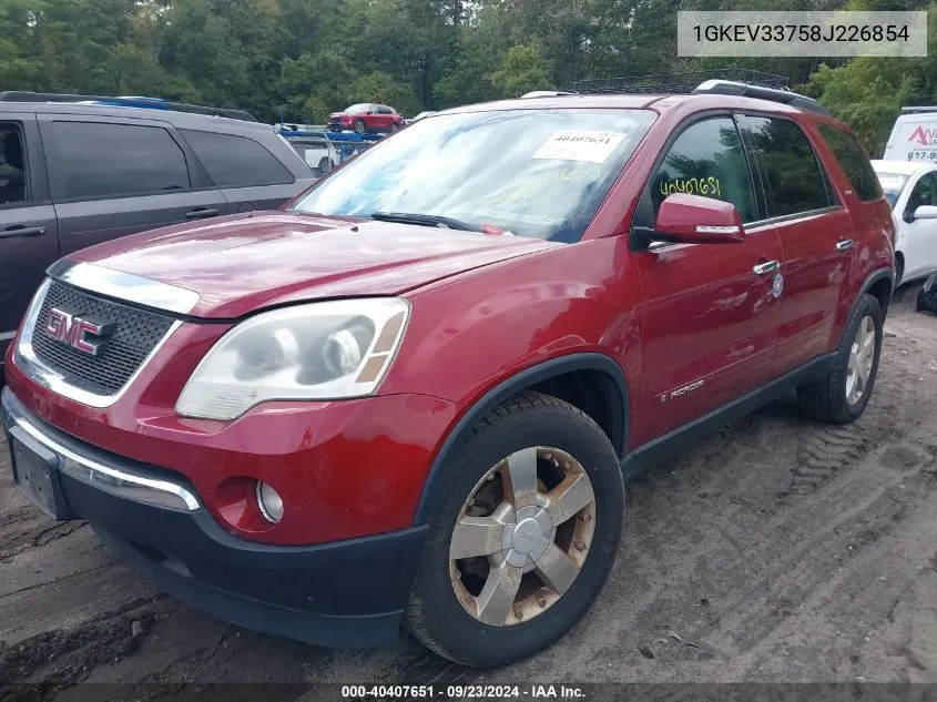 2008 GMC Acadia Slt-2 VIN: 1GKEV33758J226854 Lot: 40407651