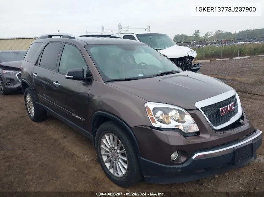 2008 GMC Acadia Sle VIN: 1GKER13778J237900 Lot: 40426207