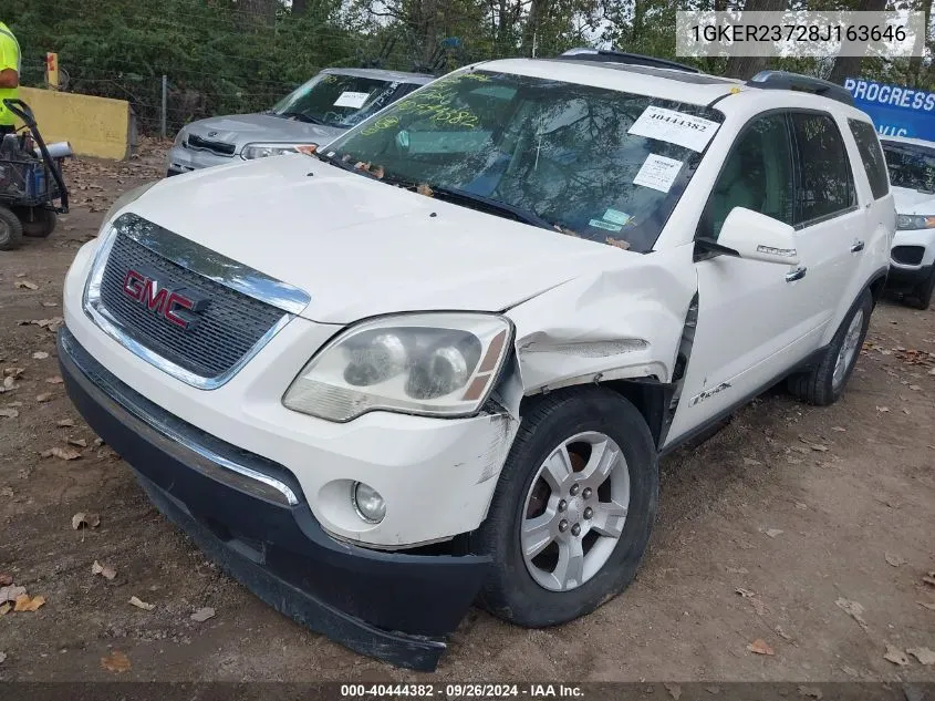 2008 GMC Acadia Slt-1 VIN: 1GKER23728J163646 Lot: 40444382