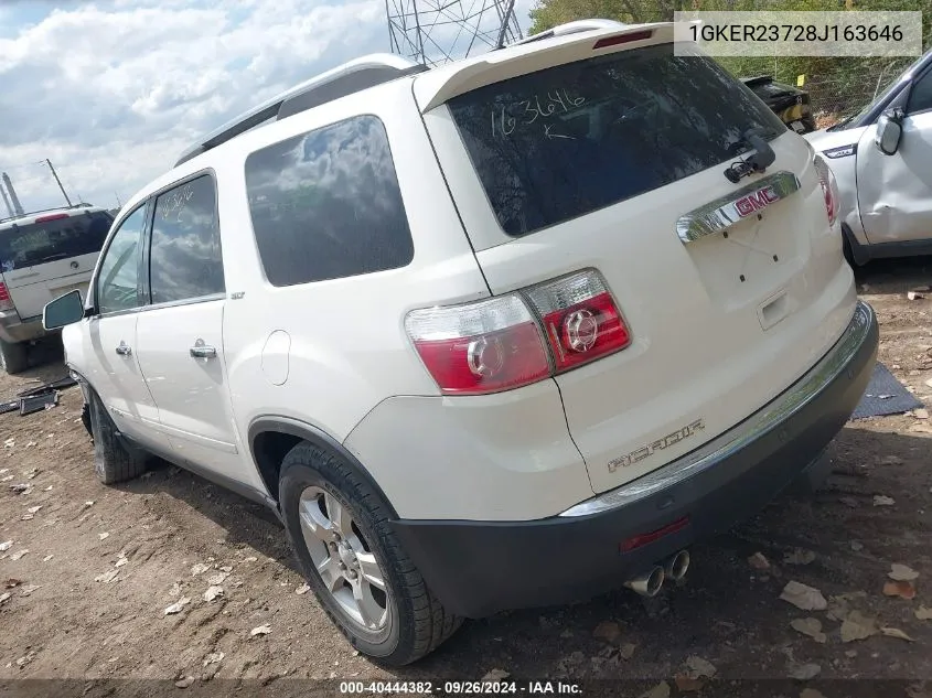 2008 GMC Acadia Slt-1 VIN: 1GKER23728J163646 Lot: 40444382