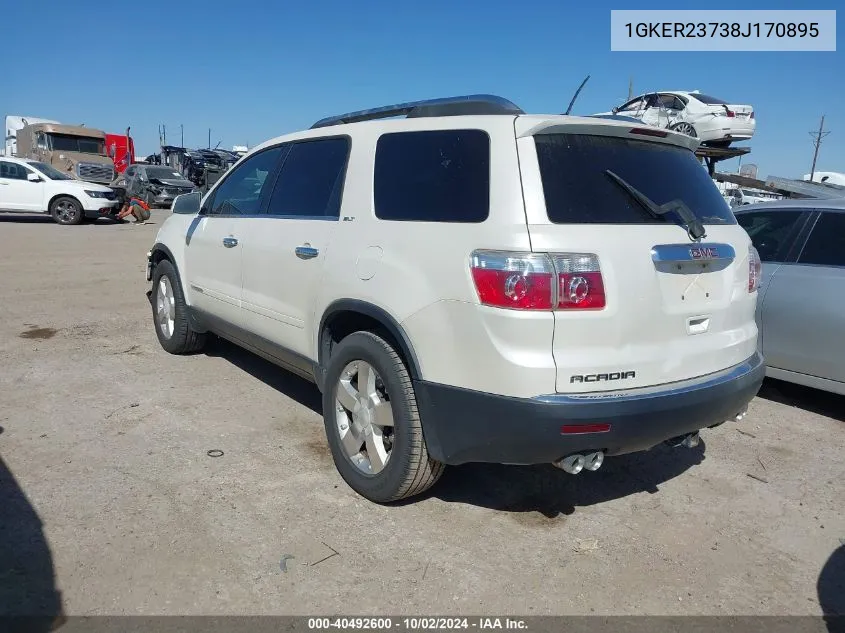 2008 GMC Acadia Slt-1 VIN: 1GKER23738J170895 Lot: 40492600