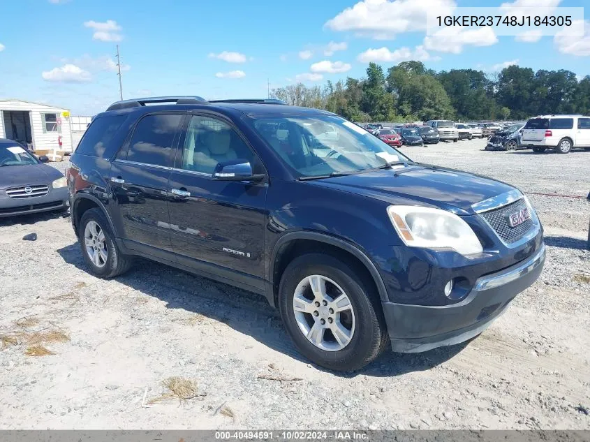 2008 GMC Acadia Slt-1 VIN: 1GKER23748J184305 Lot: 40494591