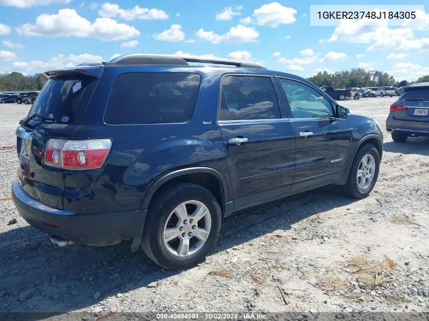 2008 GMC Acadia Slt-1 VIN: 1GKER23748J184305 Lot: 40494591