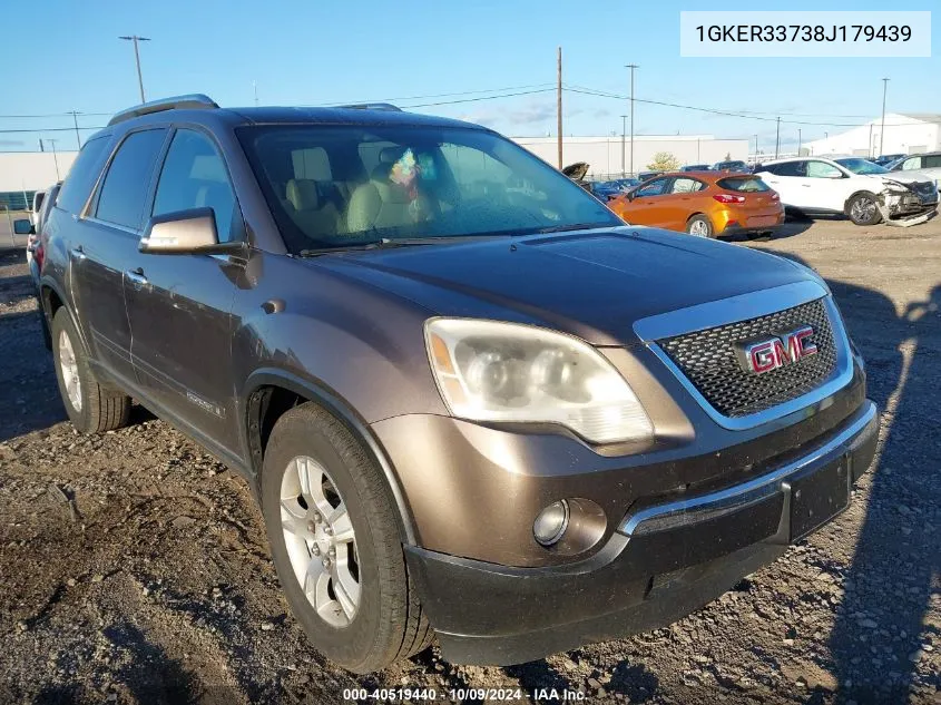 2008 GMC Acadia Slt-2 VIN: 1GKER33738J179439 Lot: 40519440