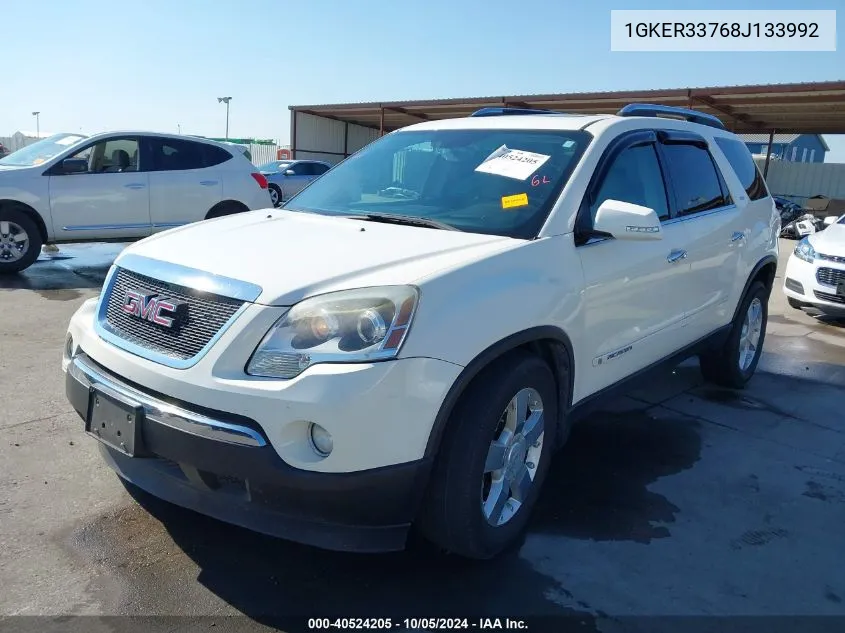 2008 GMC Acadia Slt-2 VIN: 1GKER33768J133992 Lot: 40524205