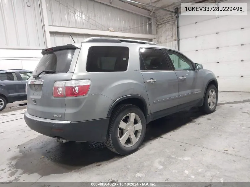 2008 GMC Acadia Slt-2 VIN: 1GKEV33728J229498 Lot: 40564629