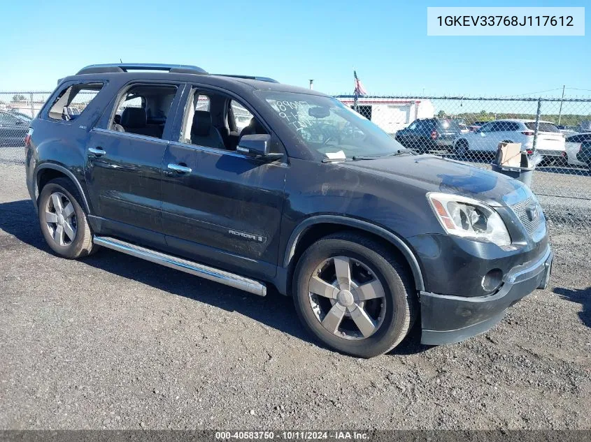 2008 GMC Acadia Slt-2 VIN: 1GKEV33768J117612 Lot: 40583750