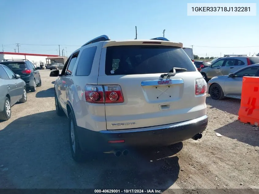 2008 GMC Acadia Slt-2 VIN: 1GKER33718J132281 Lot: 40629001